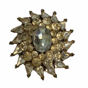 Vintage Rhinestone Dubarry Fifth Av Cluster Brooch
